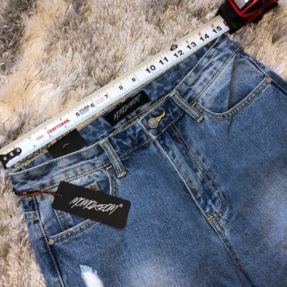 🆕 NASTY GAL High Waisted Ripped Jeans - Picture 5 of 6